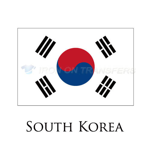 South Korea flag Iron-on Stickers (Heat Transfers)NO.1987